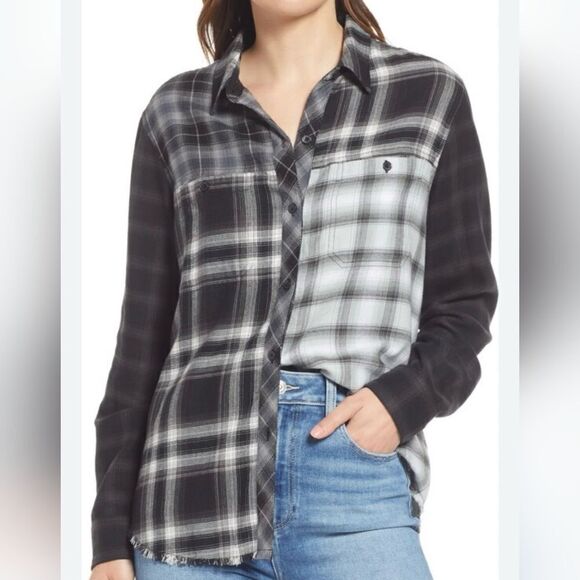 Rails Brando Mixed Plaid Button-Up Shirt Size XS - Picture 2 of 6
